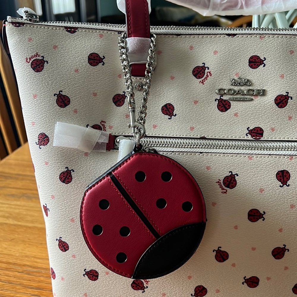 Coach Ladybug NWT Purse Bag Charm Chain Strap